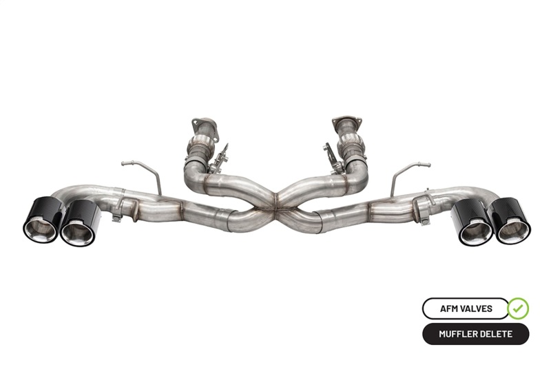 Chevrolet Corvette Performance Exhaust - CORSA Performance - Cat-Back Xtreme with 3in System and 4.5in Polished Tips - Carbon Fiber - `20-`25
